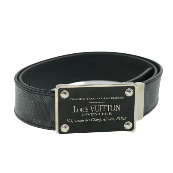 LOUIS VUITTON Damier Graphite Ceinture Inventeur Tour Belt - Picture 1 of 16